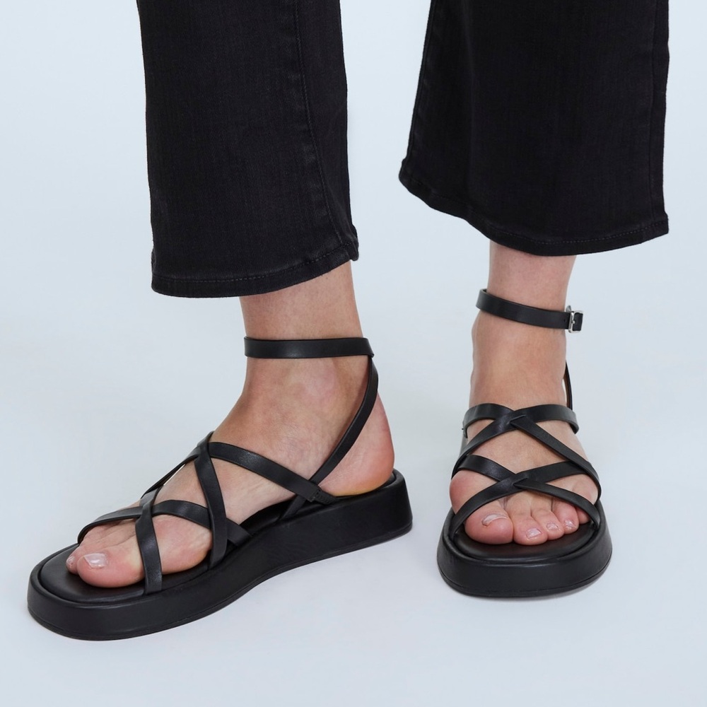 NIB Madewell Sabina strappy platform sandals size 10